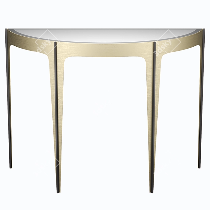 Brushed Brass Console Table - Artemisa 3D model image 7