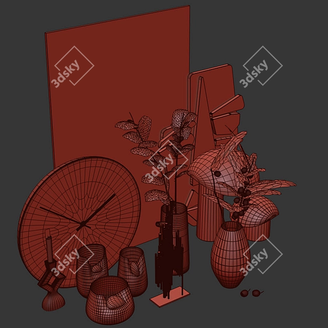 Ornamental Decor Set15 3D model image 4