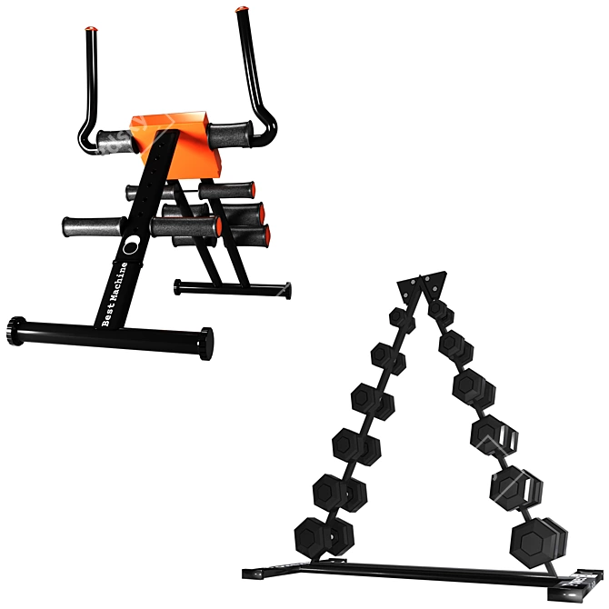  3D Gym Equipment Model [562K] 3D model image 3