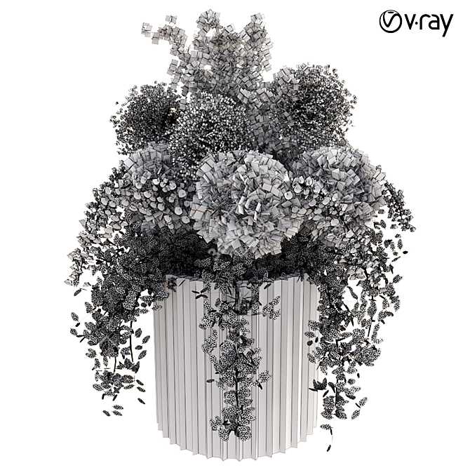 Dimensional Floral Model Kit 3D model image 3