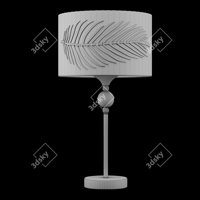 Golden Palm Table Lamp Entwined 3D model image 2