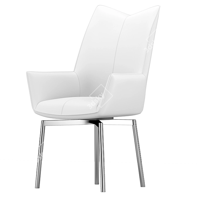 Renzo Chair: Modern White Design 3D model image 1