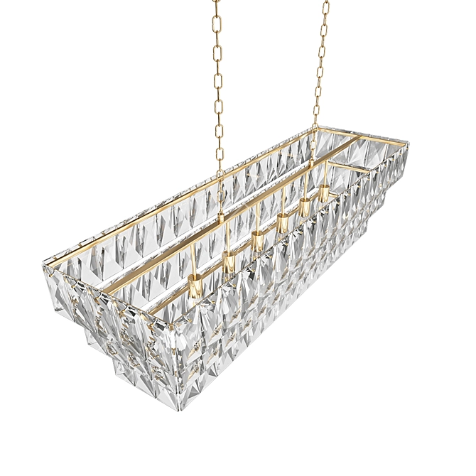 Luxury Crystal Chandelier Illuminates 3D model image 2