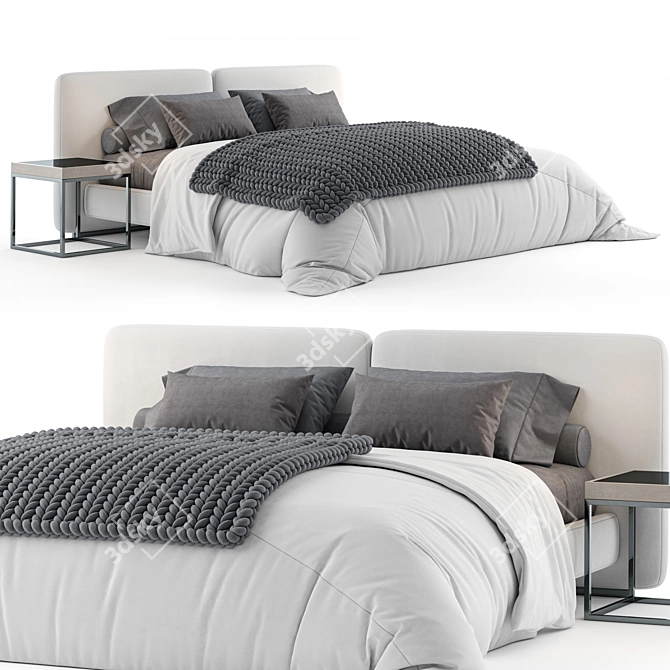 Modular Tatlin COver Minotti Bed 3D model image 1