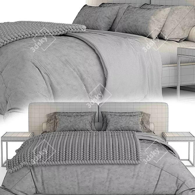 Modular Tatlin COver Minotti Bed 3D model image 4