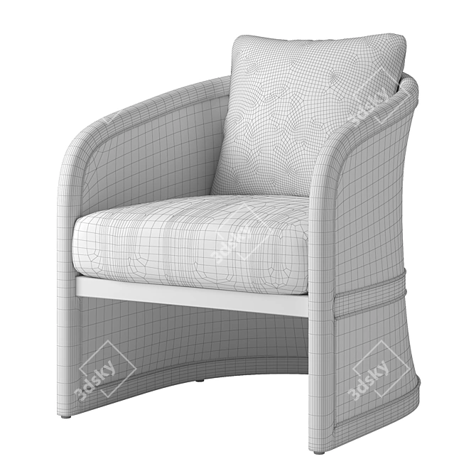 Modern RH Lucia Lounge Chair 3D model image 7