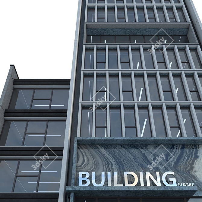 Precise Office Building Model 3D model image 9