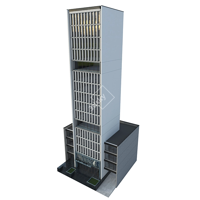 Precise Office Building Model 3D model image 13