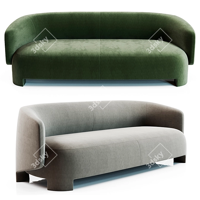 Elegant TARU Sofa by Ligne Roset 3D model image 2