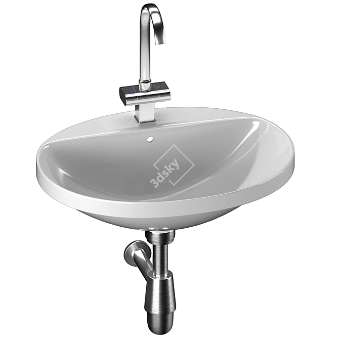 Geberit Variform Washbasin with Shelf 3D model image 1