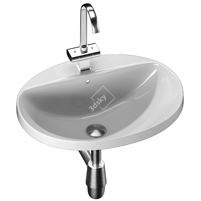 Geberit Variform Washbasin with Shelf 3D model image 3