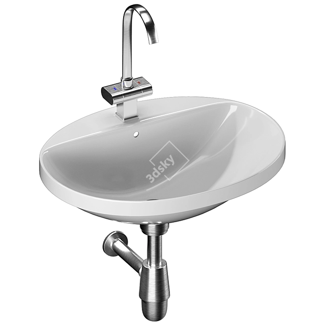 Geberit Variform Washbasin with Shelf 3D model image 5