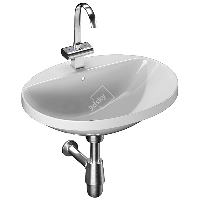 Geberit Variform Washbasin with Shelf 3D model image 6