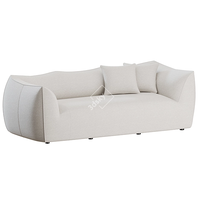 Vintage Le Bambole 2-Seater Sofa 3D model image 6