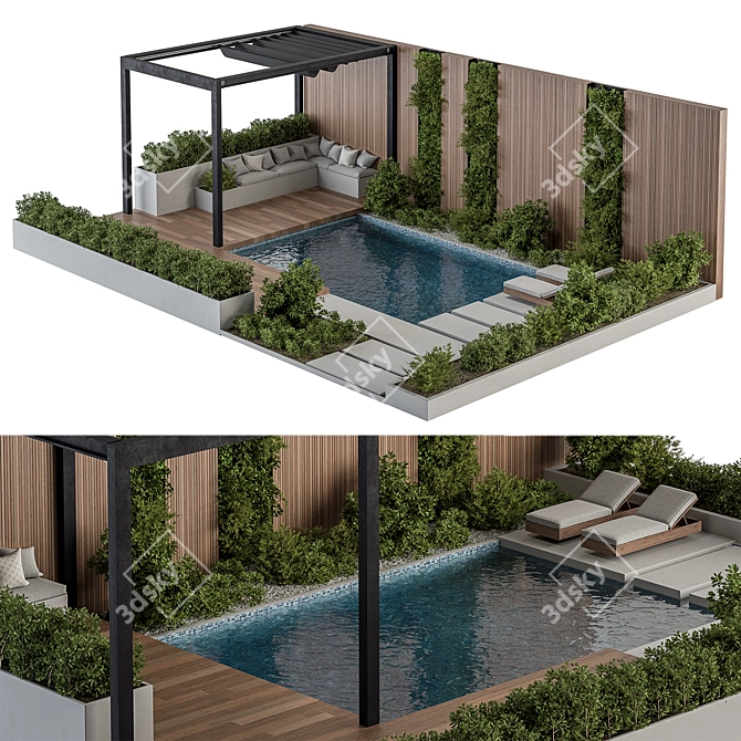 Outdoor Oasis Furniture Set 3D model image 1