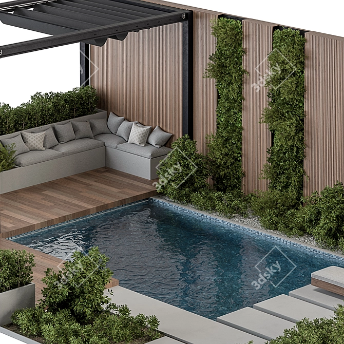 Outdoor Oasis Furniture Set 3D model image 3