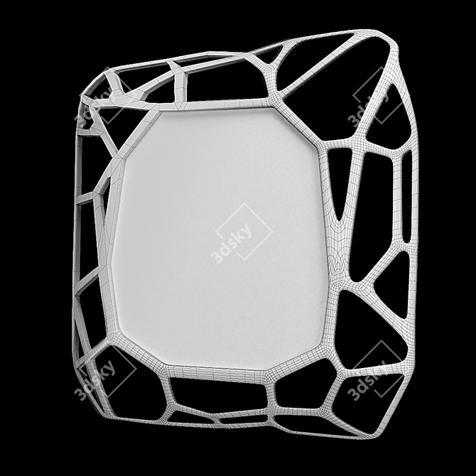 Modern Net Design Wall Mirror 3D model image 3