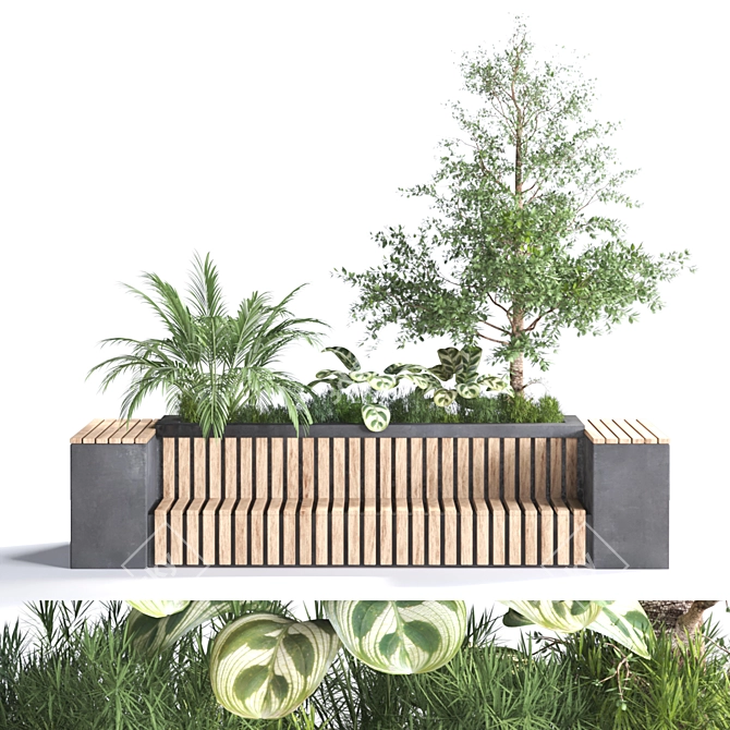 Modern Greenery Box Set 323 3D model image 3