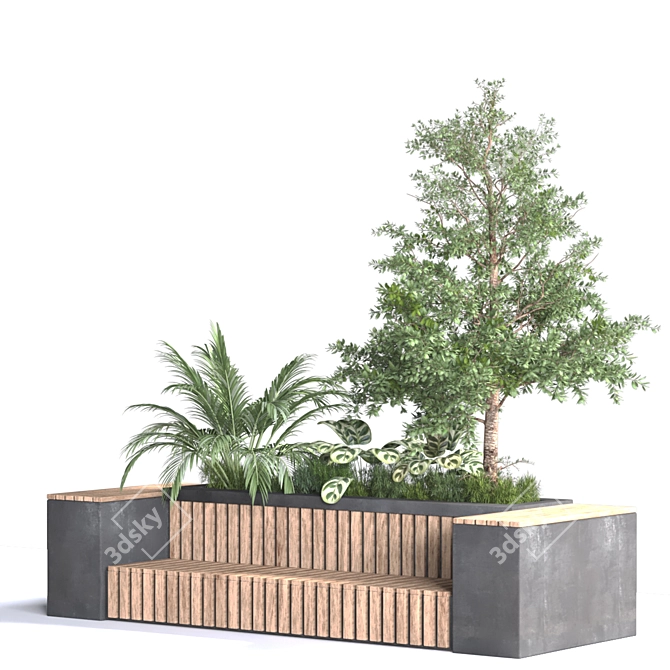 Modern Greenery Box Set 323 3D model image 5