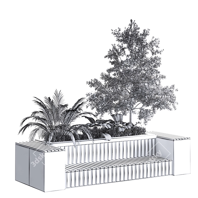 Modern Greenery Box Set 323 3D model image 6