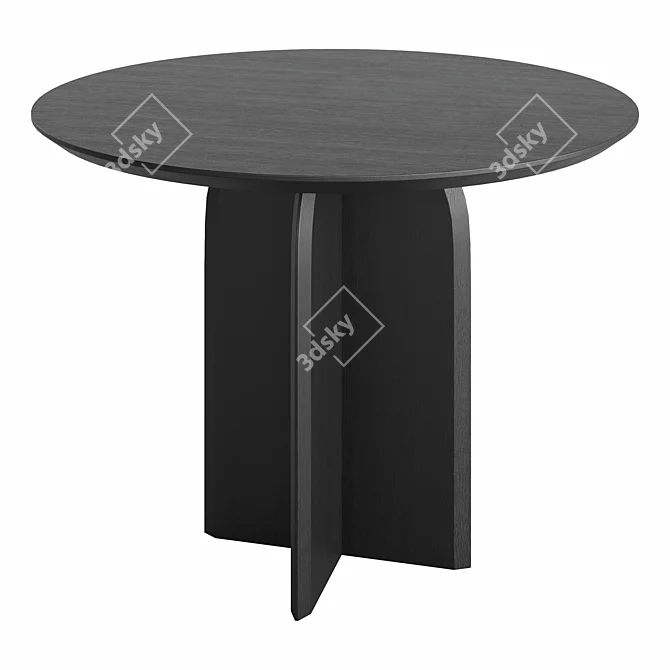 Modern Round Dining Table, Homary 3D model image 2