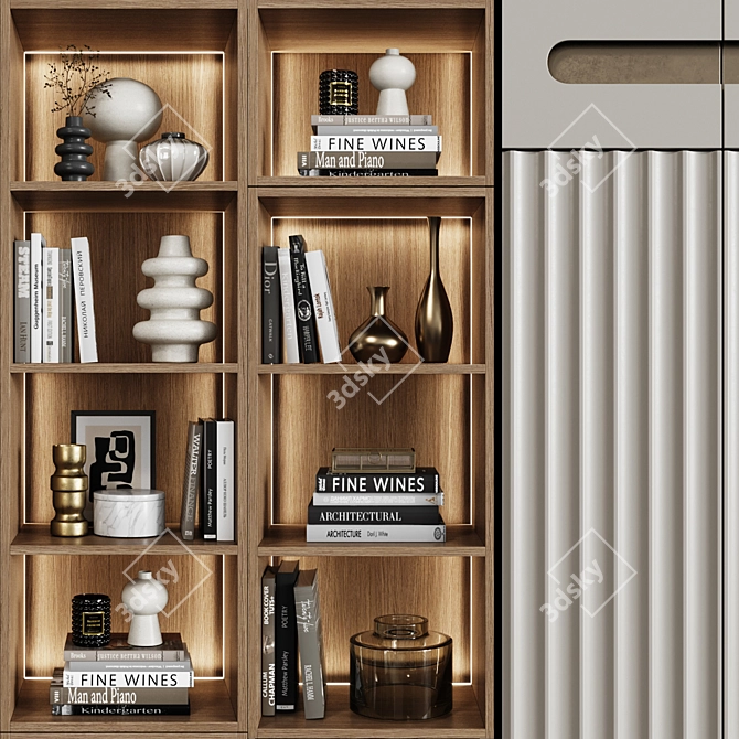 Modern Style Wardrobes Set 50 3D model image 2