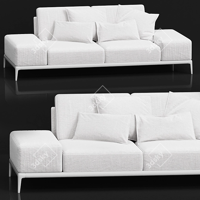 Sleek Park Sofa by Poliform 3D model image 1