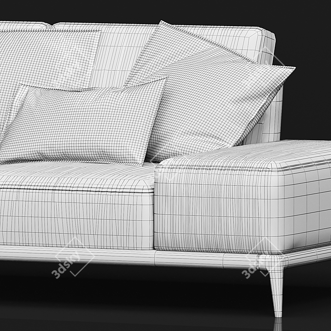 Sleek Park Sofa by Poliform 3D model image 4