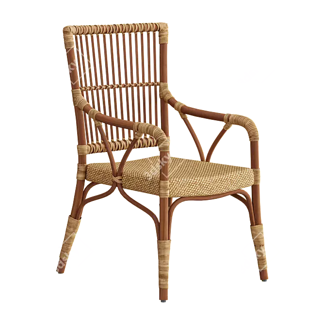 Sika Rattan Piano Chair 3D model image 1