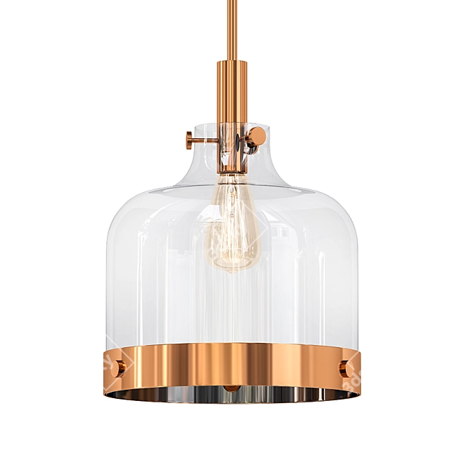 Sleek Crozet Pendant Light 3D model image 1