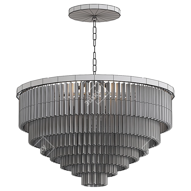 Art Deco Odeon Chandelier Model 3D model image 2