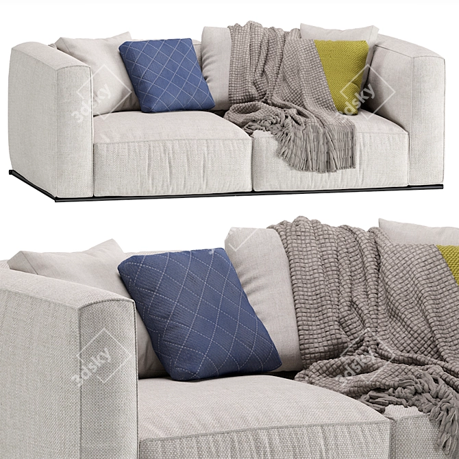 Modern Elegance: Poliform Shanghai Sofa 3D model image 3