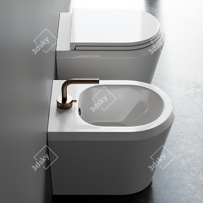 GSG Cruise Ceramic Toilet Set 3D model image 2