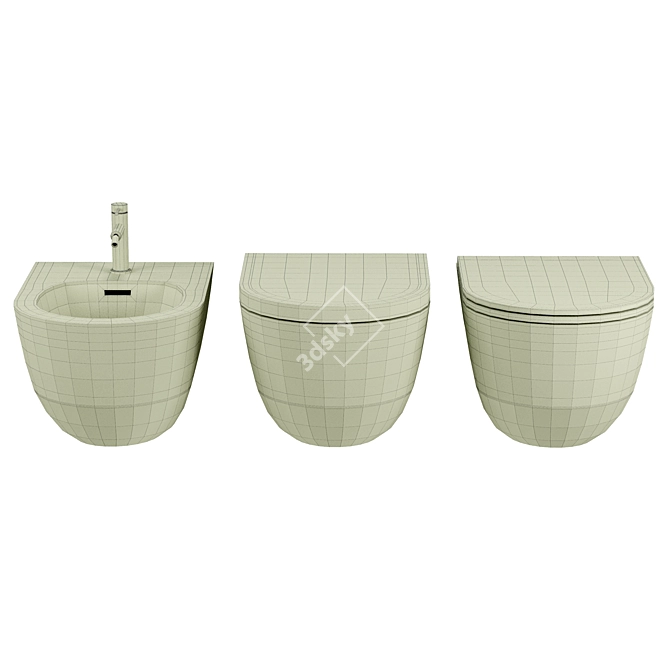 Laufen Pro Wall-Hung Toilet 3D model image 2