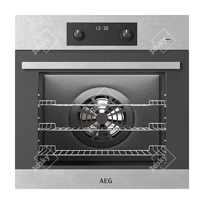 AEG Steambake Oven with Aqua Clean Enamel 3D model image 3