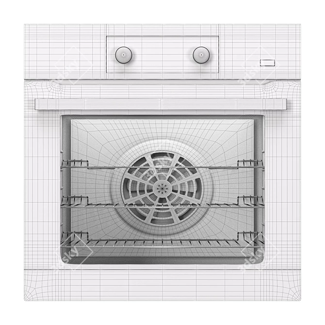 AEG Steambake Oven with Aqua Clean Enamel 3D model image 5