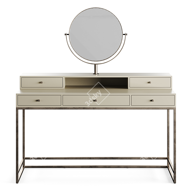 Modern Wood Dressing Table 3D model image 3