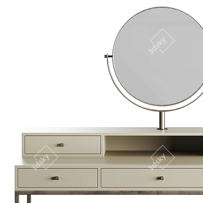 Modern Wood Dressing Table 3D model image 4