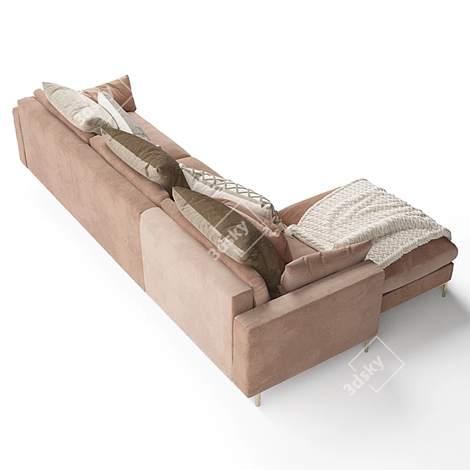 Contemporary 4-5 Seater Sofa Set 3D model image 4