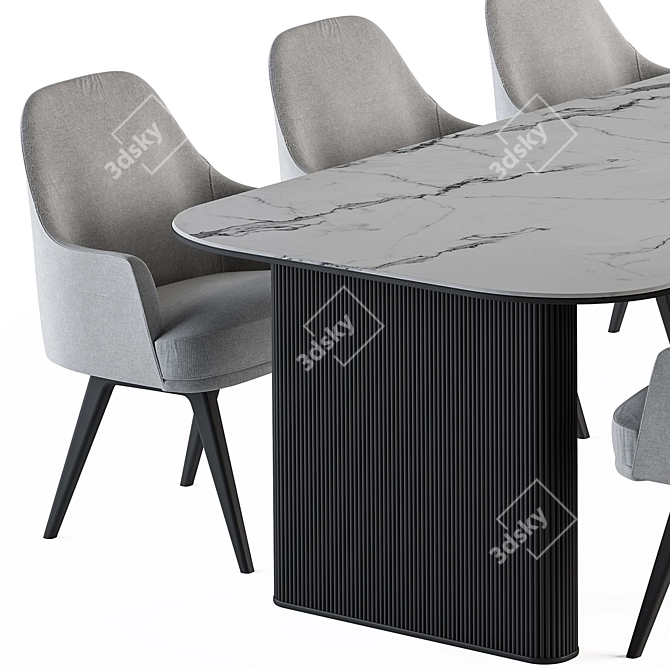 Stone Dining Set 27 3D model image 3