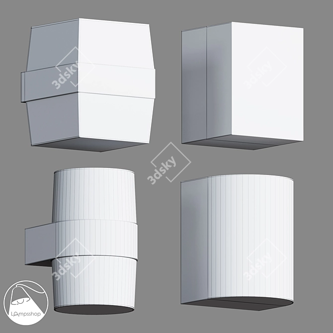 Outdoor Facade Light Pomees Collection 3D model image 2