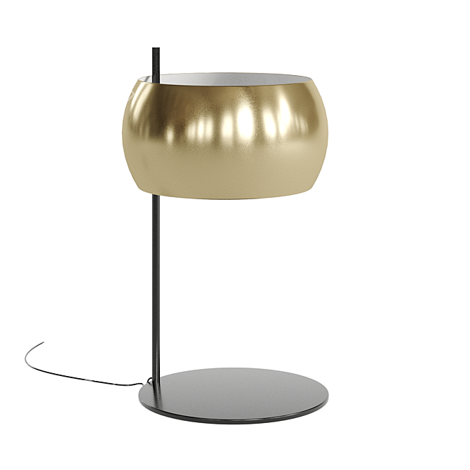 Modern Black Brass Table Lamp 3D model image 1