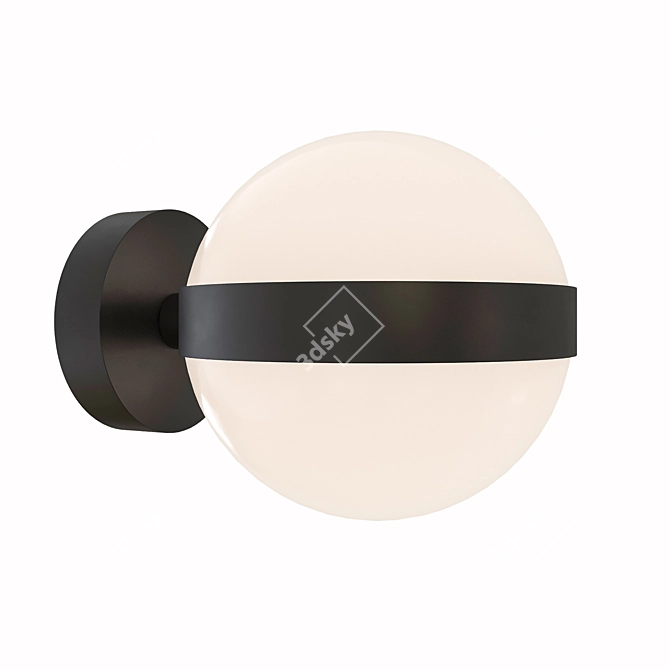 Anasol Metal Black Wall Sconce 3D model image 3