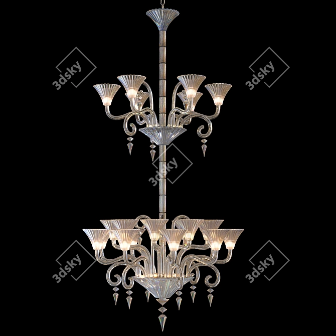 Mille Nuits Crystal Chandelier 24L 3D model image 1