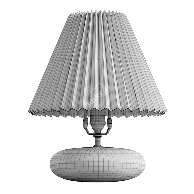 Elegant Wood Lamp Base 3D model image 6