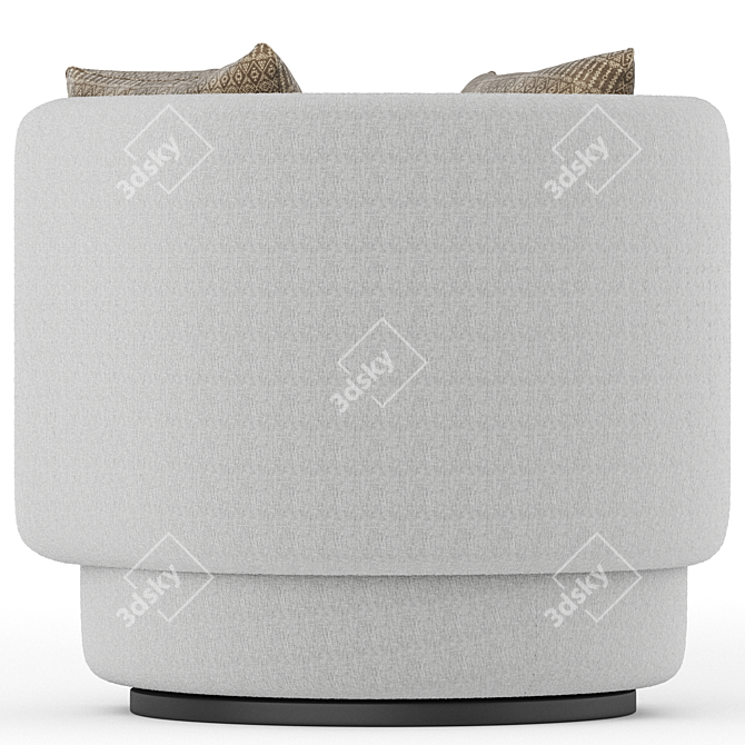 Modern Alessandra Swivel Armchair 3D model image 4