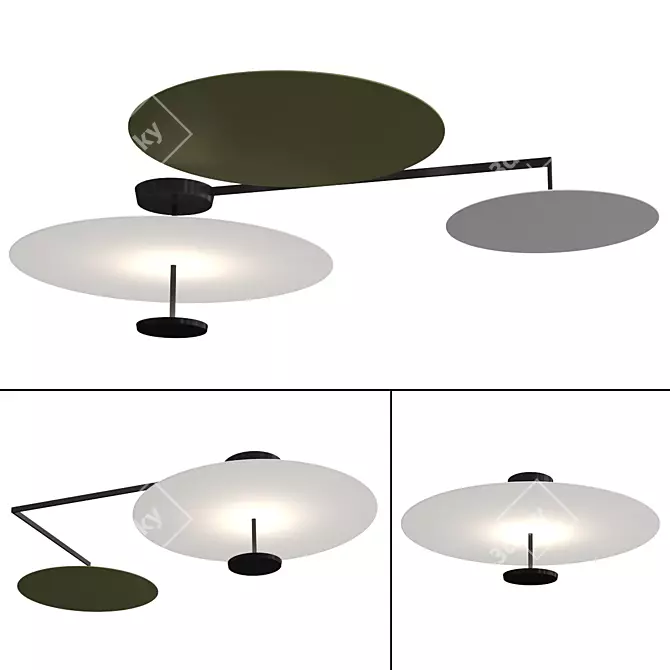 Modern LED Ceiling Lamp Collection 3D model image 1