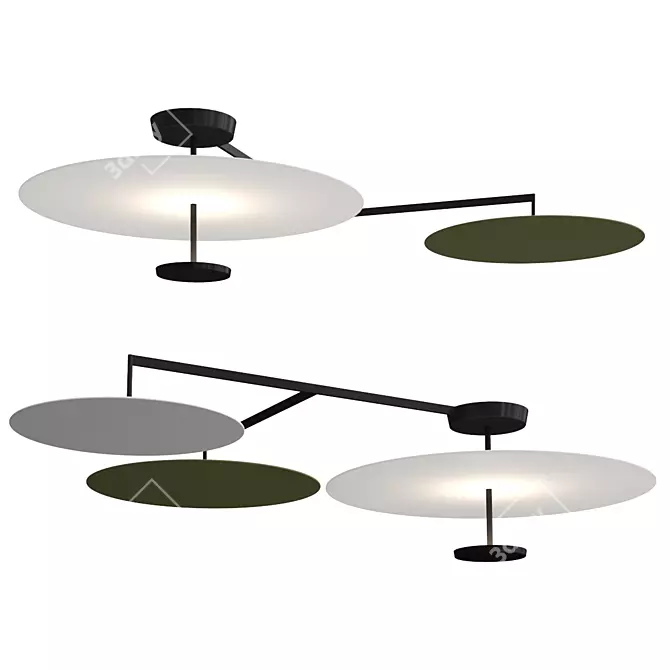 Modern LED Ceiling Lamp Collection 3D model image 2