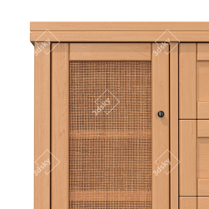 Classic Pine Gabin Dresser, 72x97x45 cm 3D model image 3