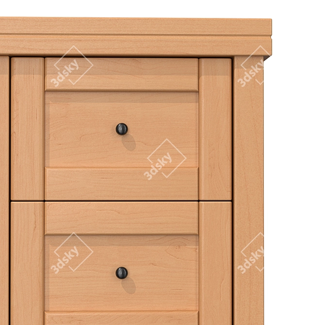 Classic Pine Gabin Dresser, 72x97x45 cm 3D model image 4